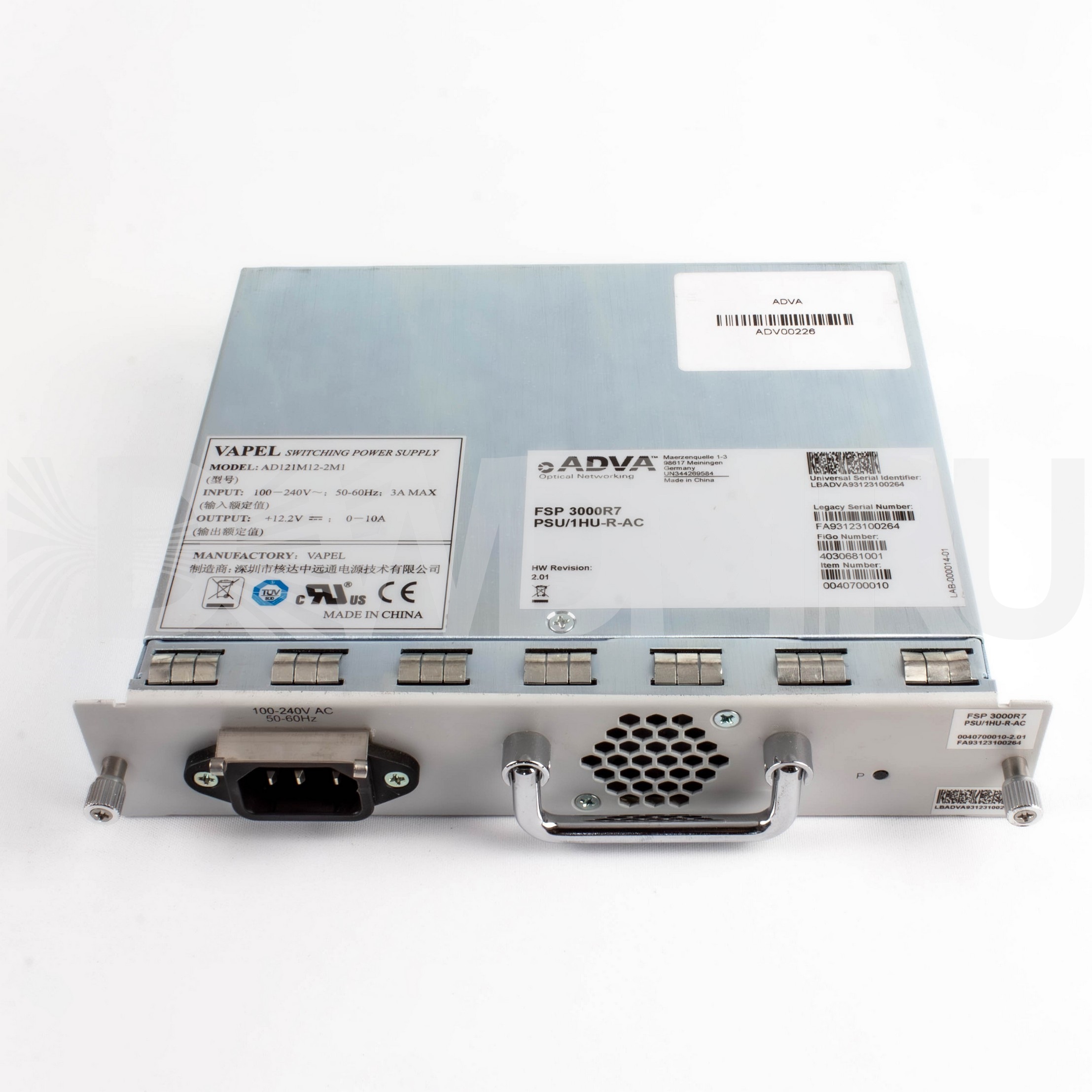 PSU/1HU-R-AC Power Supply Module (120W) AC for SH1HU-R ADVA Optical pn